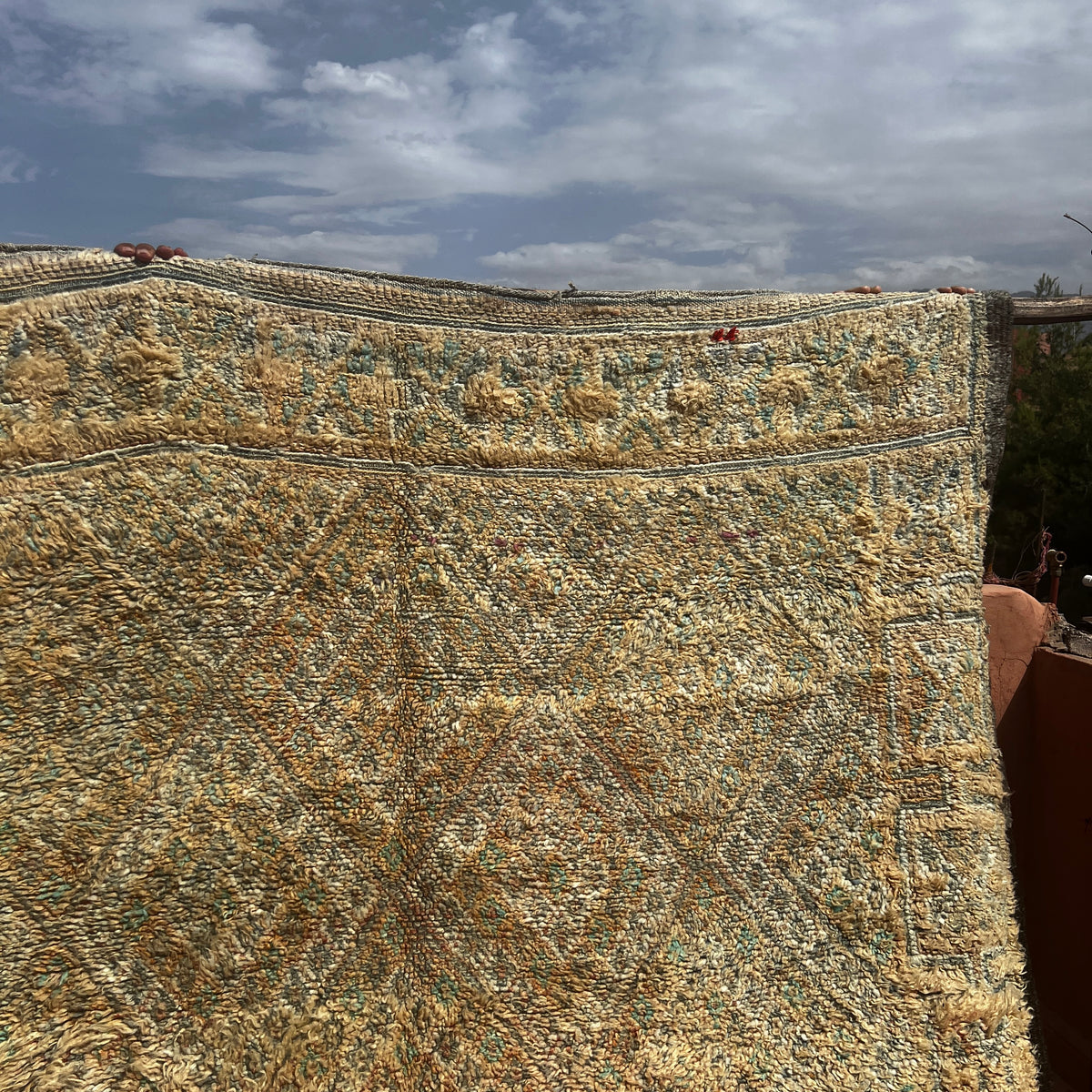 Vintage Beni Mguild Rug 8.86 ft × 6.23 ft