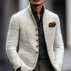 Men's Lightweight Textured Single-Breasted Cardigan