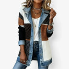 Women's Textured Layered-Collar Open-Front Jacket