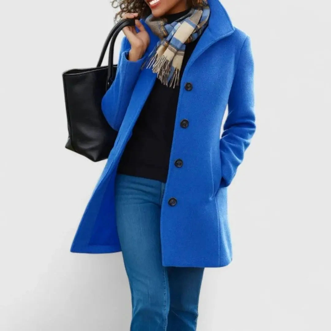 Women's Classic Button-Front Long Coat