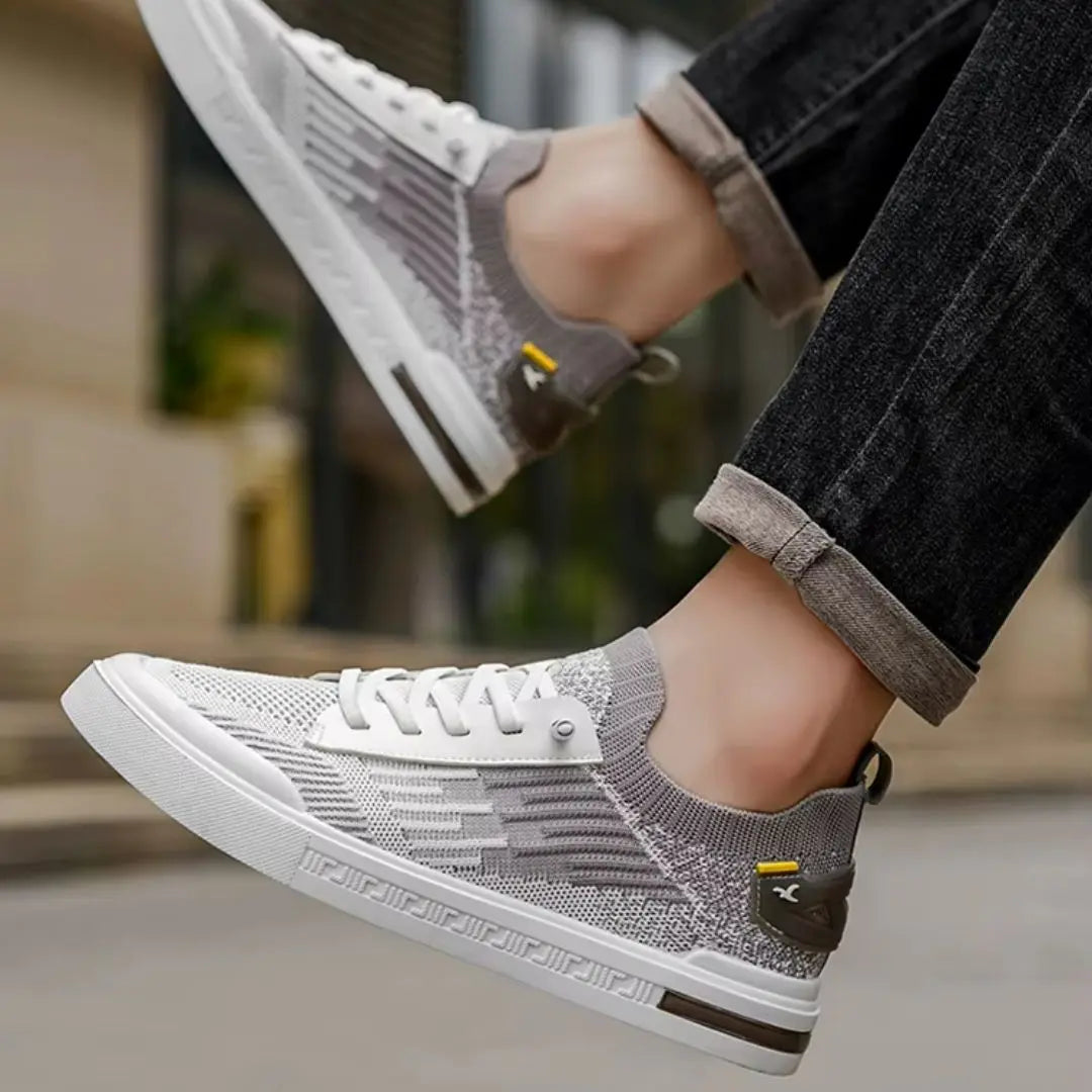 Sutton Two-Tone Knit Sneakers - Lightweight Casual Streetwear Shoes