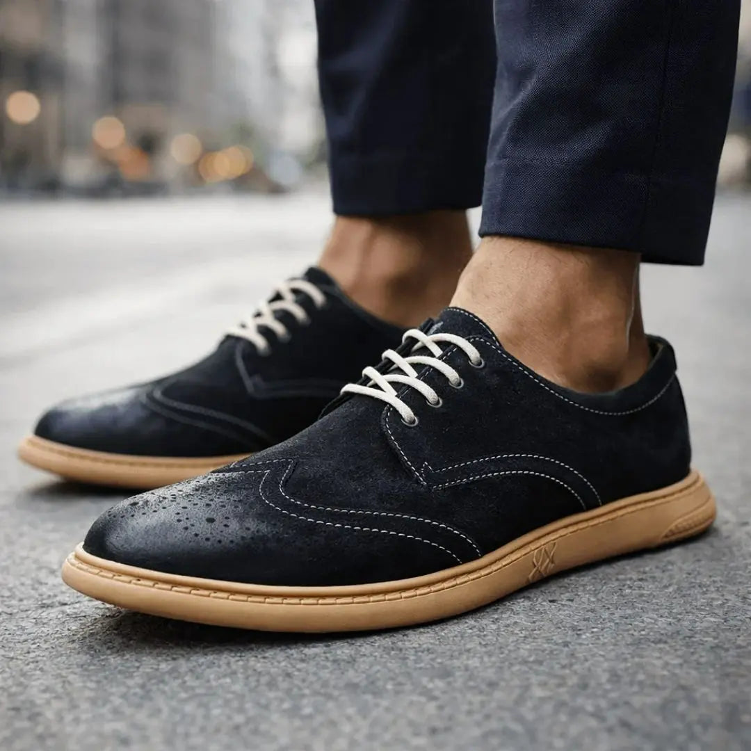Marlo Premium Suede Lace-Up Shoes - Flexible Casual Brogues