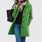 Women's Classic Button-Front Long Coat
