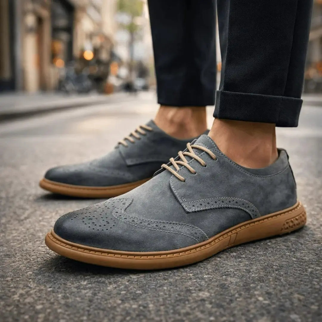 Marlo Premium Suede Lace-Up Shoes - Flexible Casual Brogues
