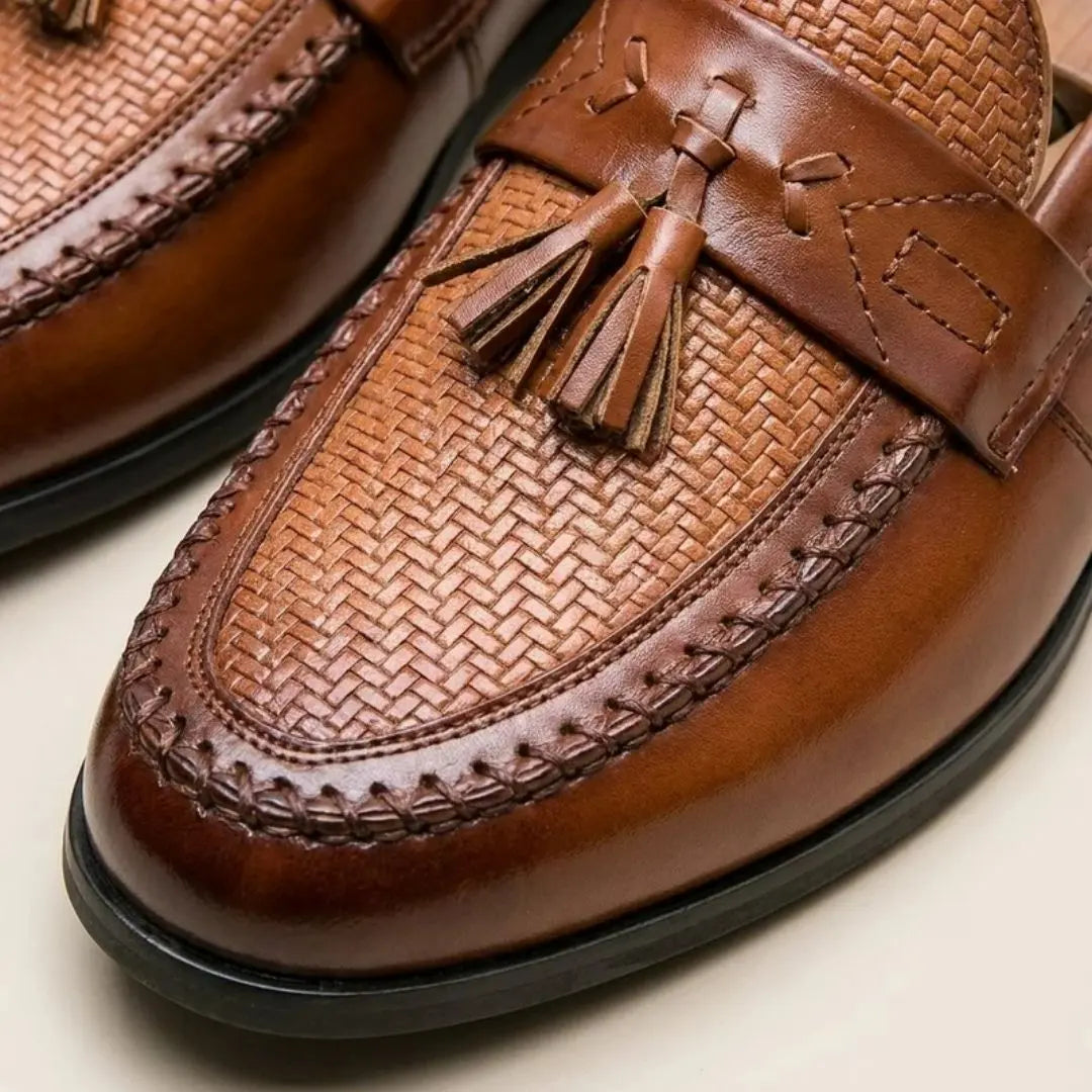 The Carver Men's Leather Basketweave Loafer