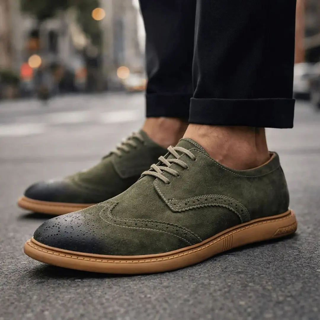 Marlo Premium Suede Lace-Up Shoes - Flexible Casual Brogues