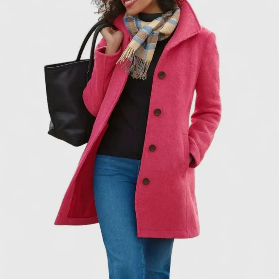 Women's Classic Button-Front Long Coat