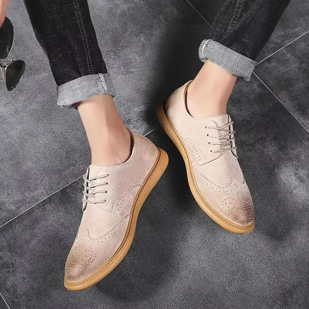 Marlo Premium Suede Lace-Up Shoes - Flexible Casual Brogues