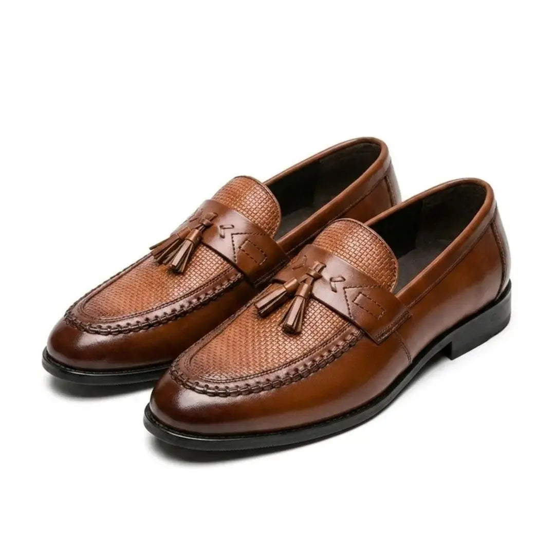 The Carver Men's Leather Basketweave Loafer
