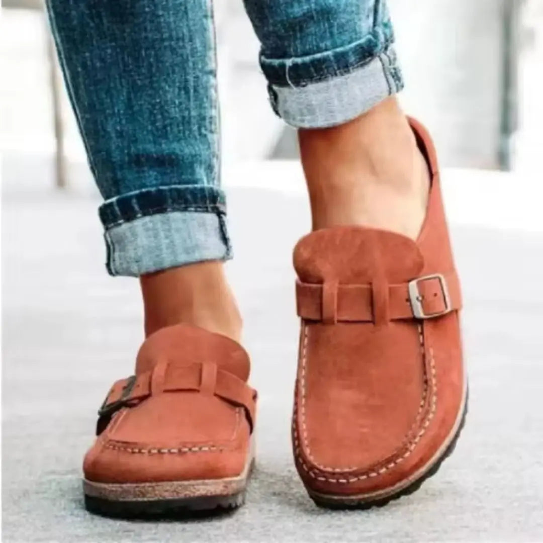Bellamie Women's Suede Buckle Mules