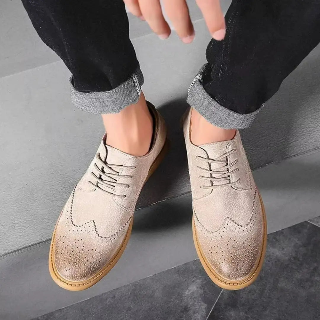 Marlo Premium Suede Lace-Up Shoes - Flexible Casual Brogues