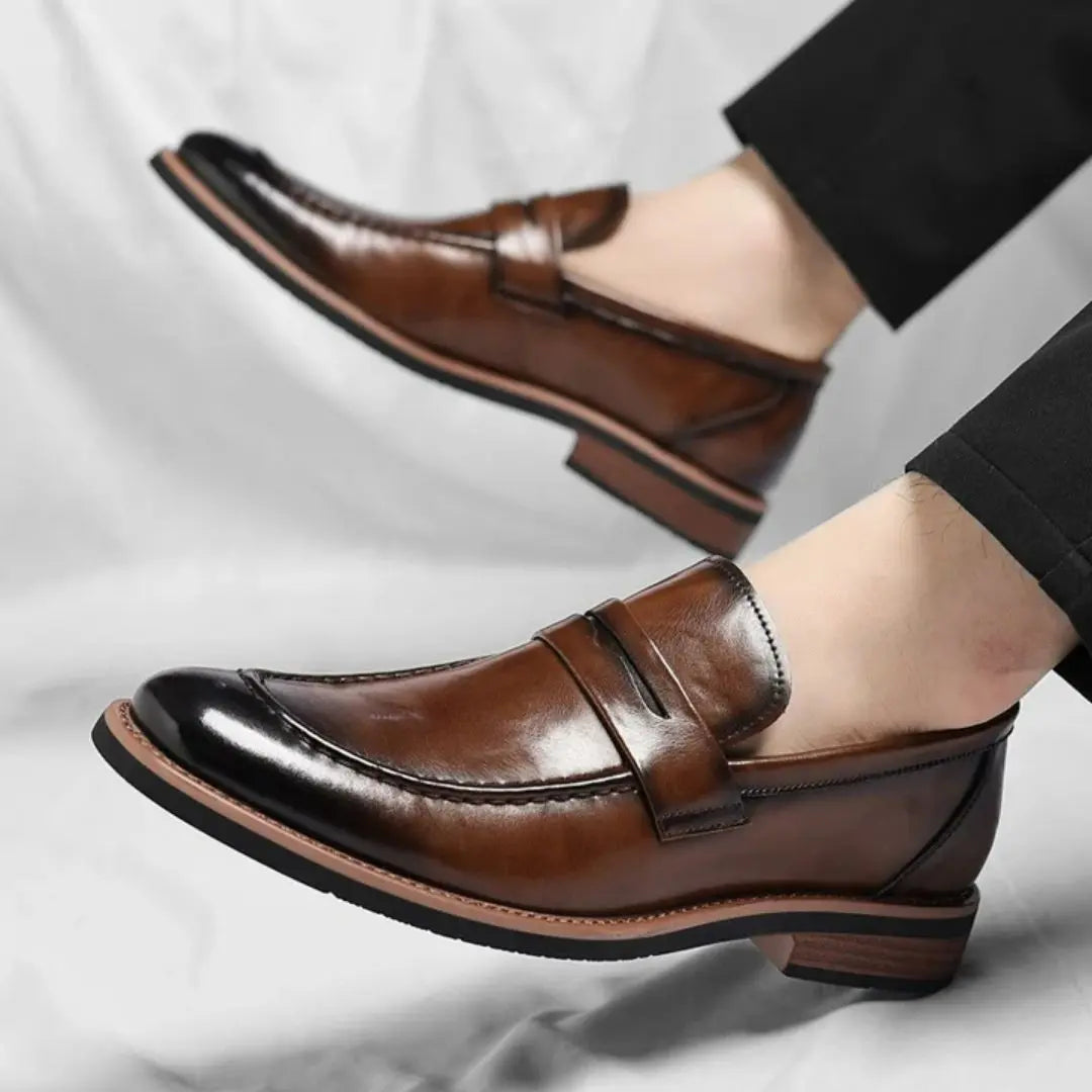 Veneto Men's Italian Penny Loafers