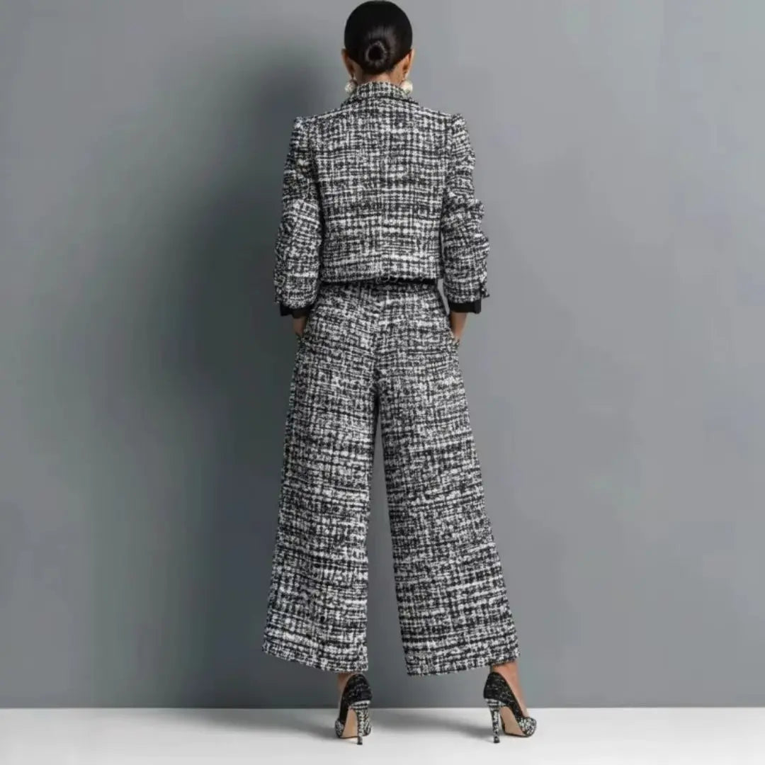 Women's Textured Long-Sleeve Two-Piece Outfit