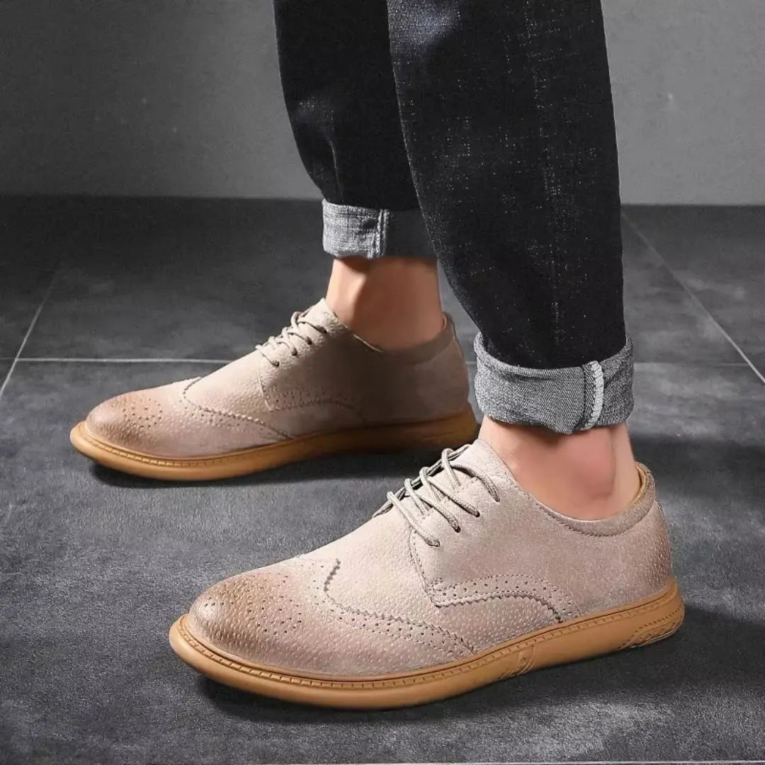 Marlo Premium Suede Lace-Up Shoes - Flexible Casual Brogues
