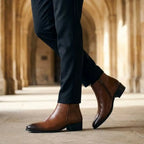 The Mason Men's Brown Leather Zip Boot