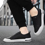 Belford Minimalist Smooth Leather Sneakers - Casual Everyday Trainers