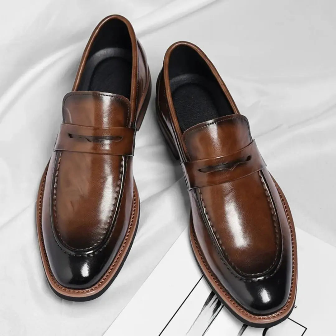 Veneto Men's Italian Penny Loafers