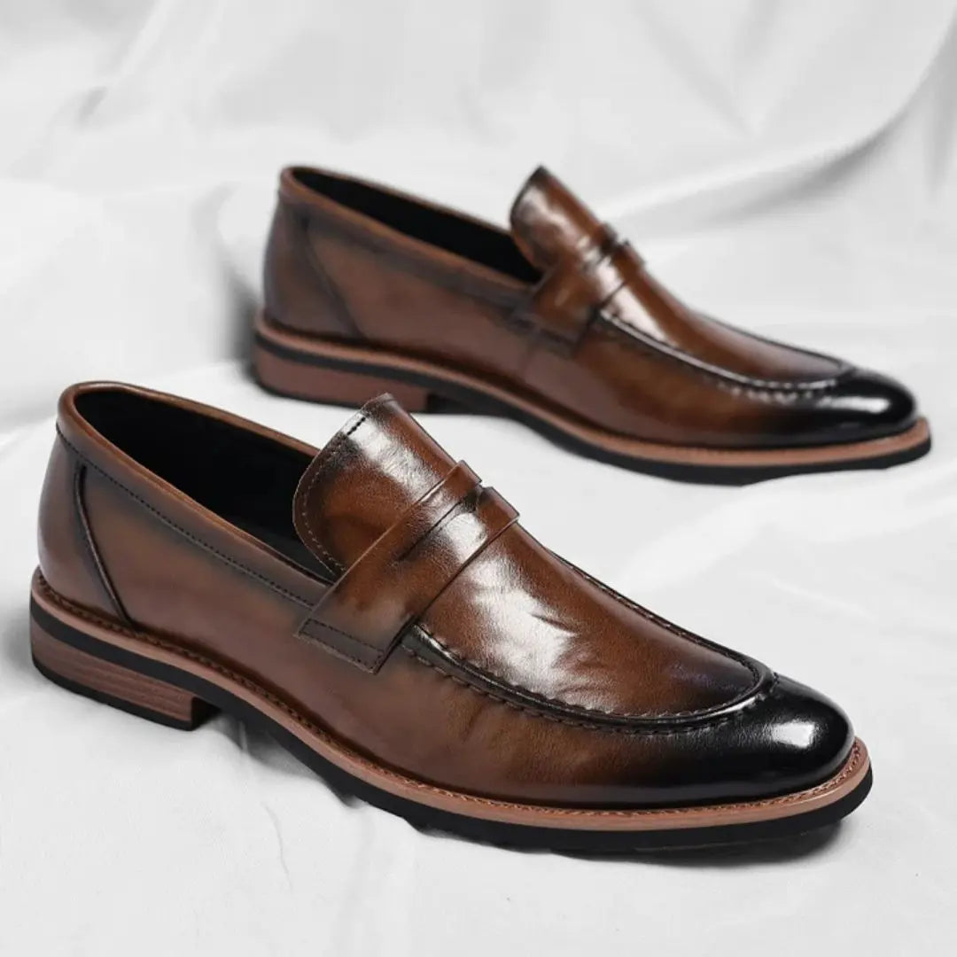 Veneto Men's Italian Penny Loafers