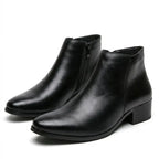 The Mason Men's Brown Leather Zip Boot