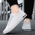 Belford Minimalist Smooth Leather Sneakers - Casual Everyday Trainers