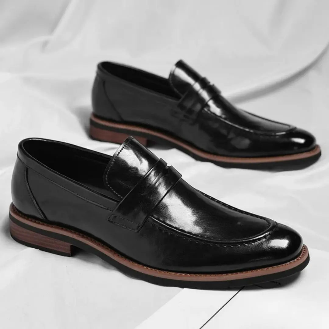 Veneto Men's Italian Penny Loafers