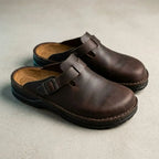 Brennaro Men's Leather Clogs