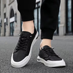 Belford Minimalist Smooth Leather Sneakers - Casual Everyday Trainers