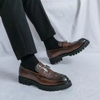 Ajaccio Men's Croc Texture Loafers
