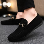 Bellano Men's Suede Buckle Loafers