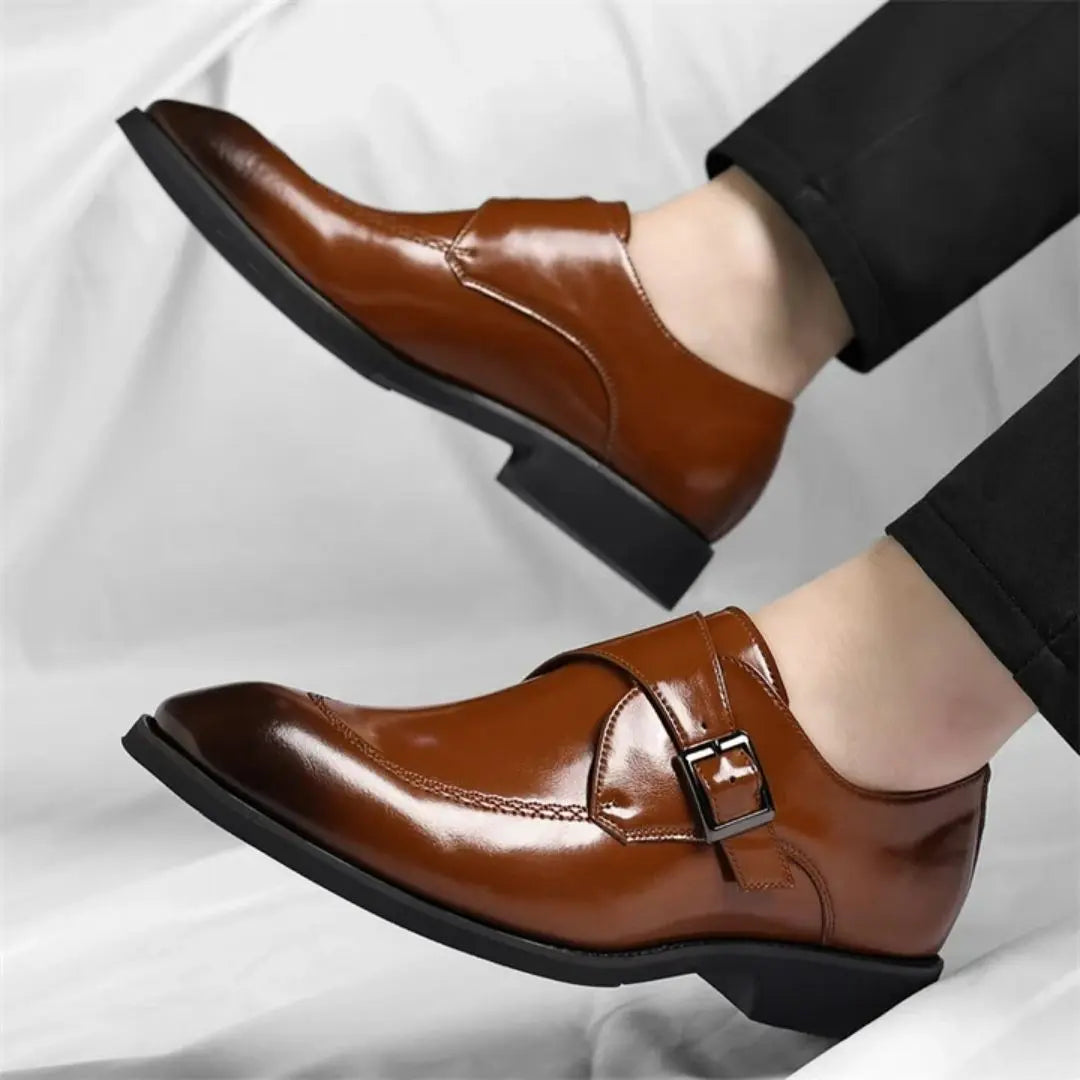 Danbury Men's Leather Monk Strap Loafers