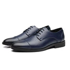 Classic Gentleman Premium Leather Oxfords - Handcrafted Dress Shoes