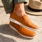 The Riva Men's Perforated Leather Driving Loafer