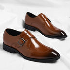 Danbury Men's Leather Monk Strap Loafers
