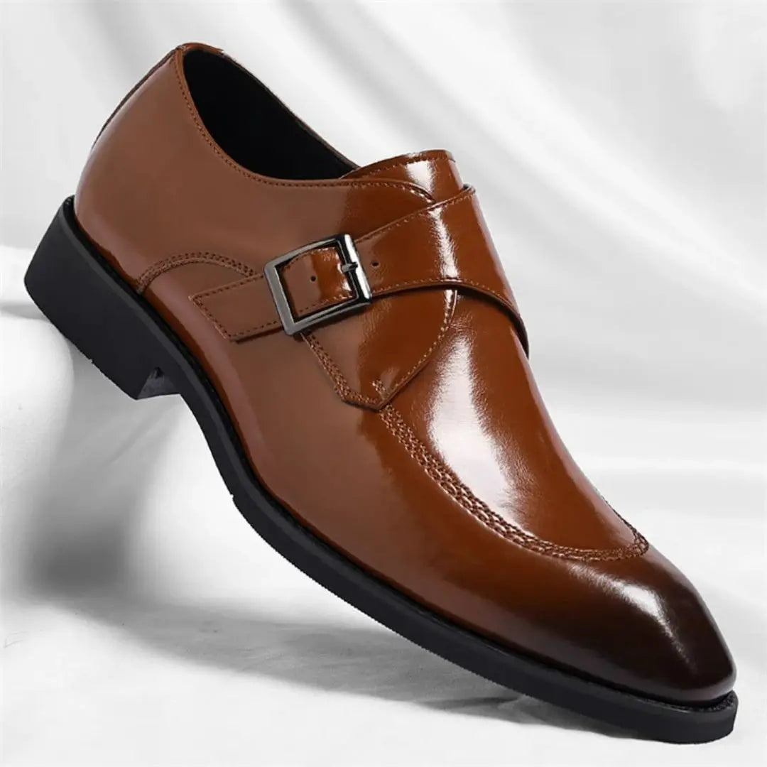 Danbury Men's Leather Monk Strap Loafers