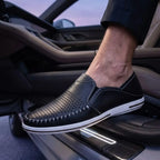 The Riva Men's Perforated Leather Driving Loafer