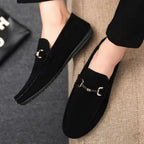 Bellano Men's Suede Buckle Loafers