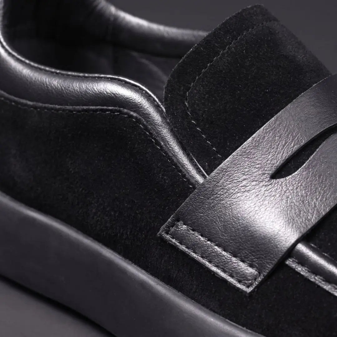 Calvino Men's Microsuede Penny Loafers