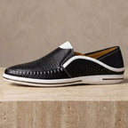 The Riva Men's Perforated Leather Driving Loafer