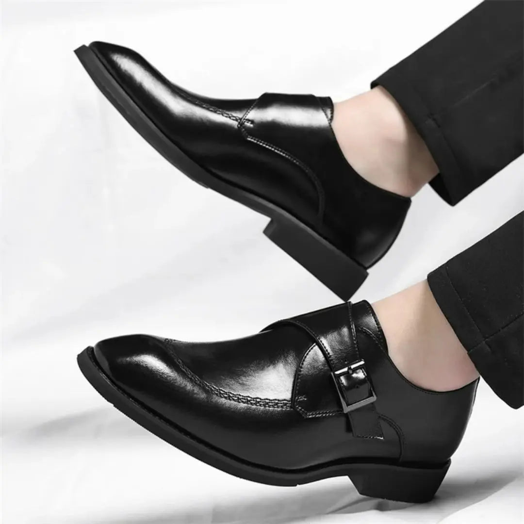 Danbury Men's Leather Monk Strap Loafers