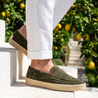 Positano Men's Suede Espadrille Driving Loafer