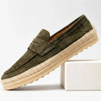Positano Men's Suede Espadrille Driving Loafer