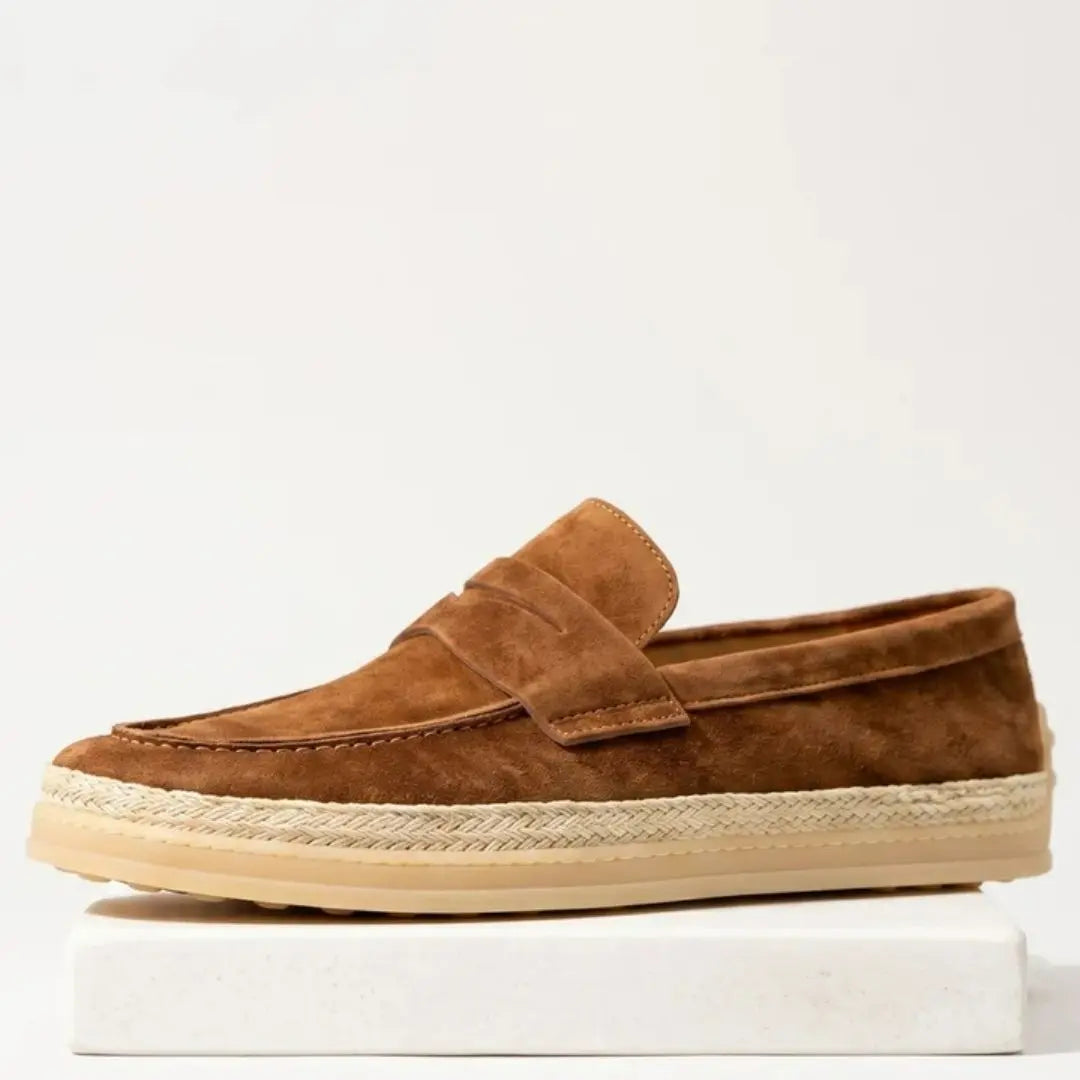 Positano Men's Suede Espadrille Driving Loafer