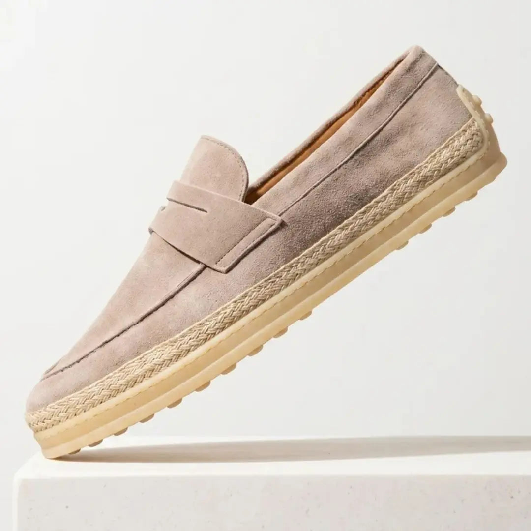 Positano Men's Suede Espadrille Driving Loafer