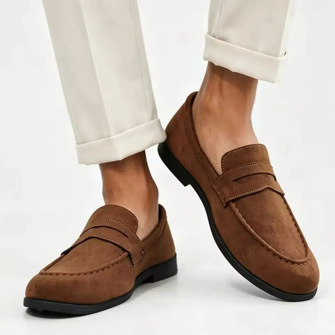 Benson Men's Suede Slip-On Loafers