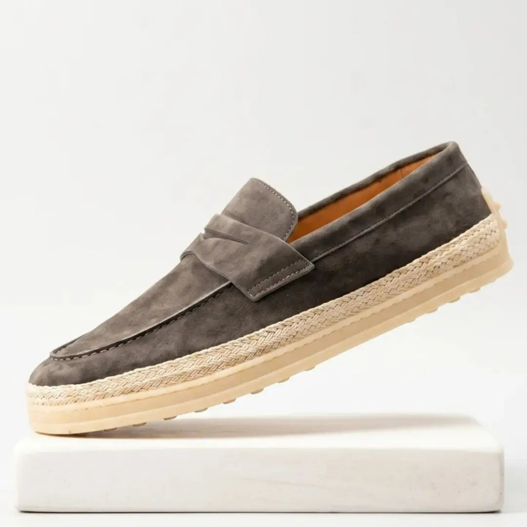 Positano Men's Suede Espadrille Driving Loafer