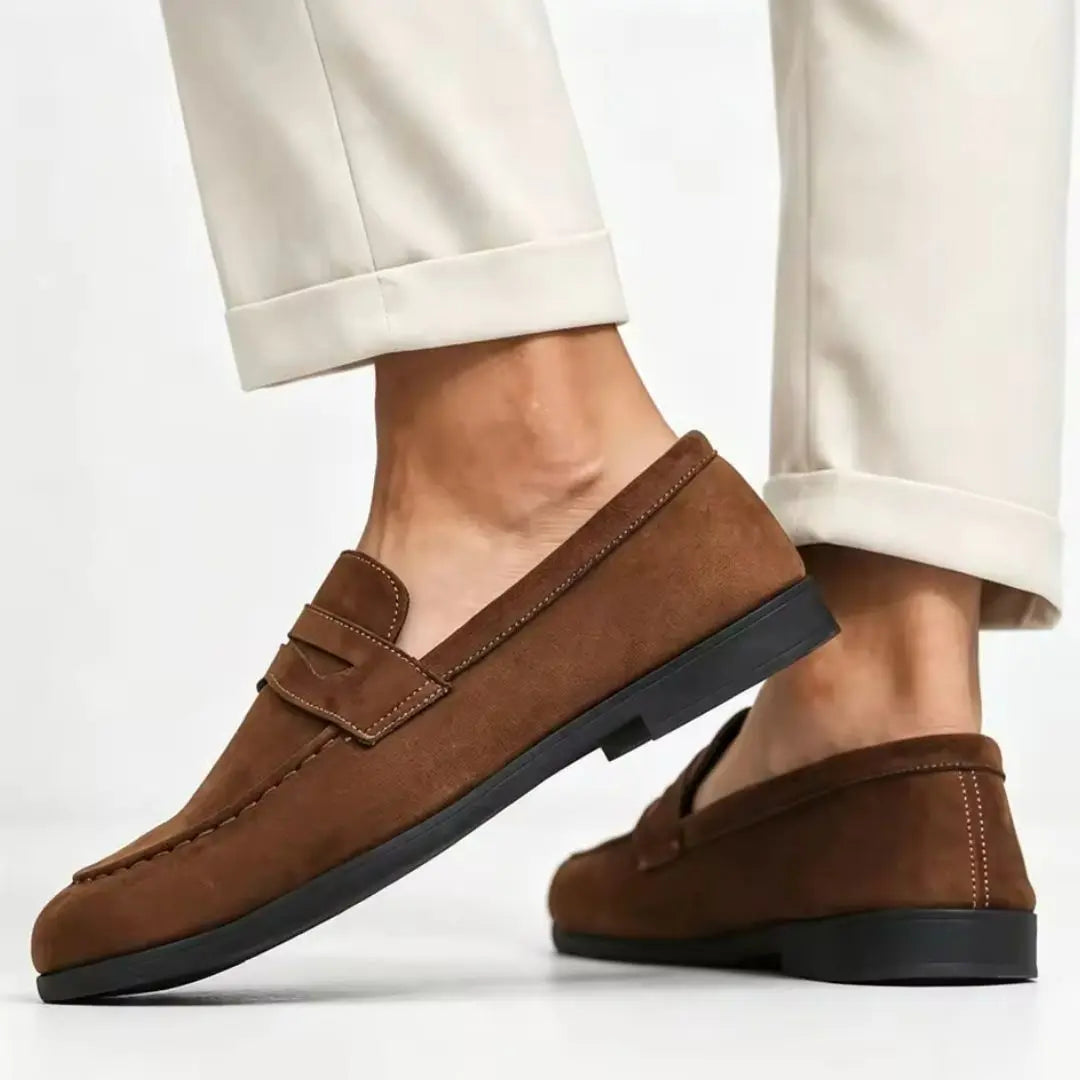 Benson Men's Suede Slip-On Loafers