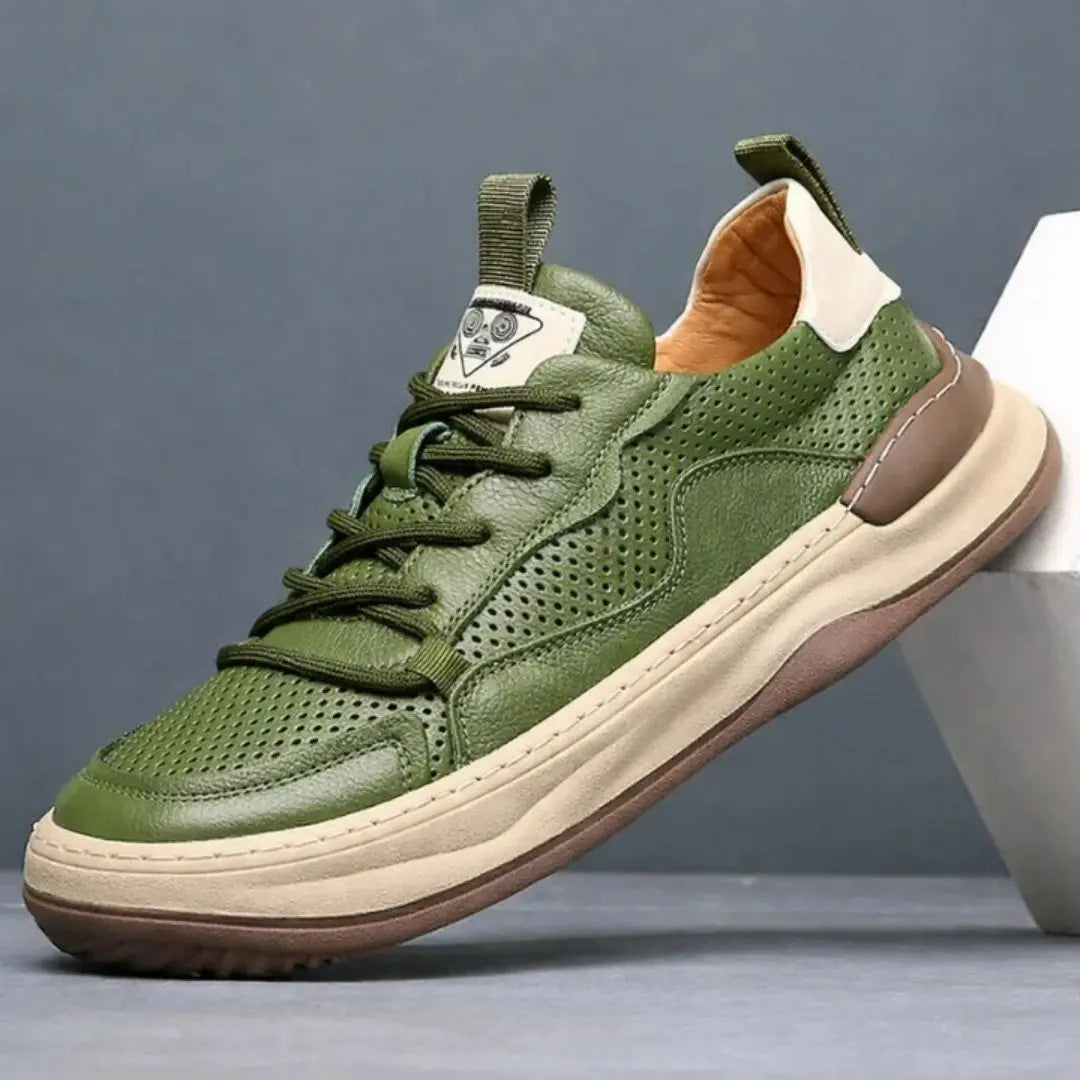 Lusso Italiana Men's Genuine Leather Sneakers