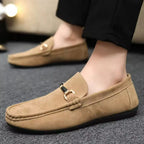 Bellano Men's Suede Buckle Loafers