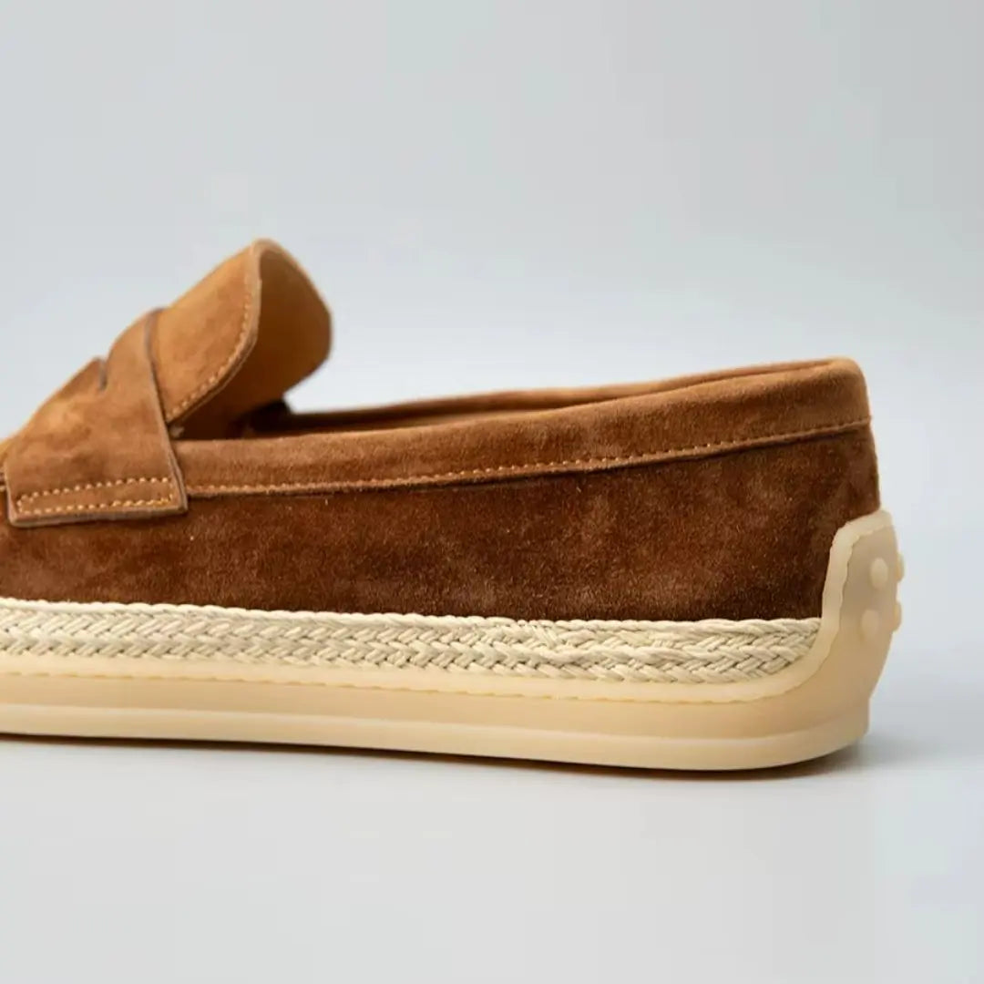 Positano Men's Suede Espadrille Driving Loafer