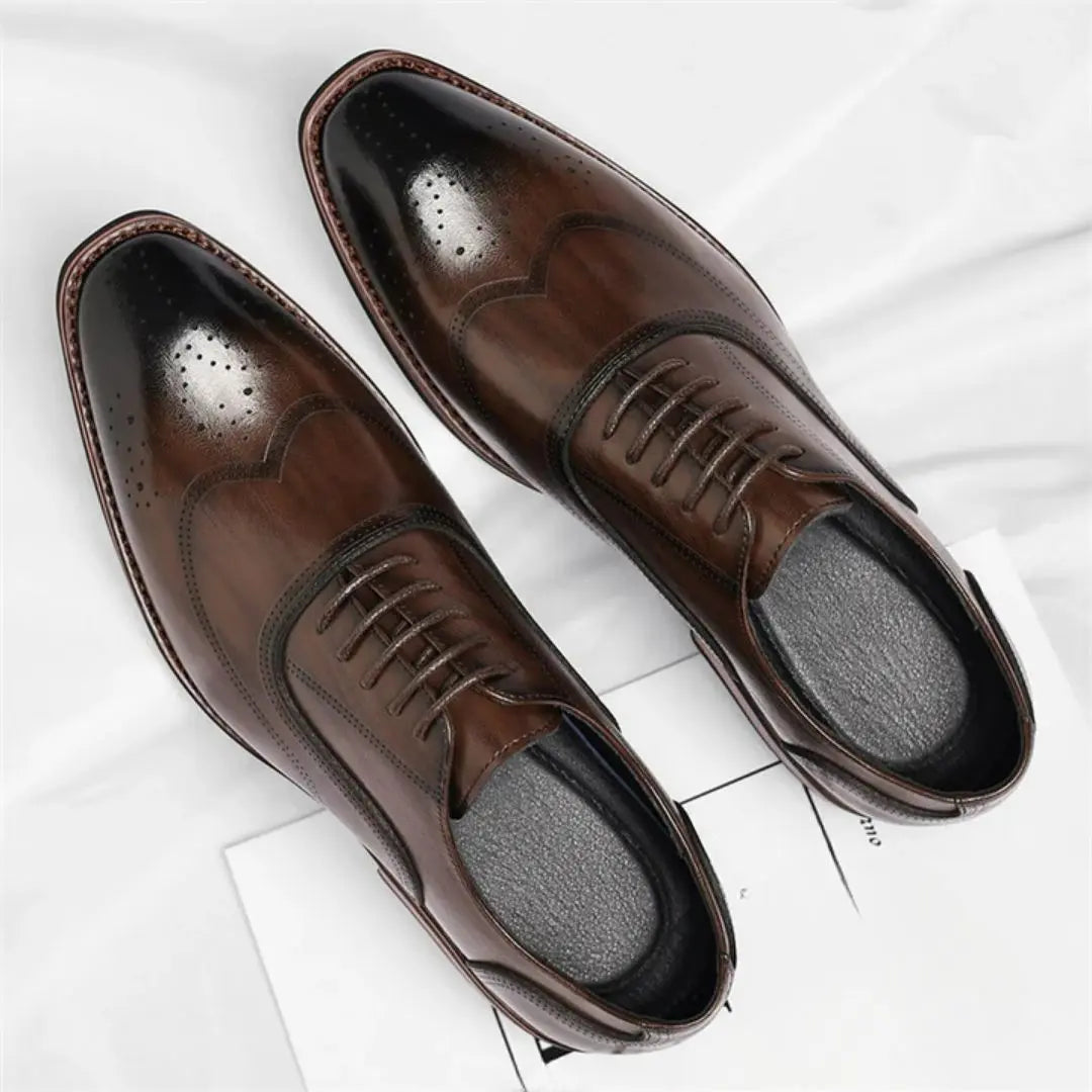 Marcello Men's Italian Leather Wingtip Dress Shoes